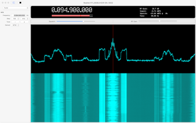 FM Broadcast reception showing multiple stations.